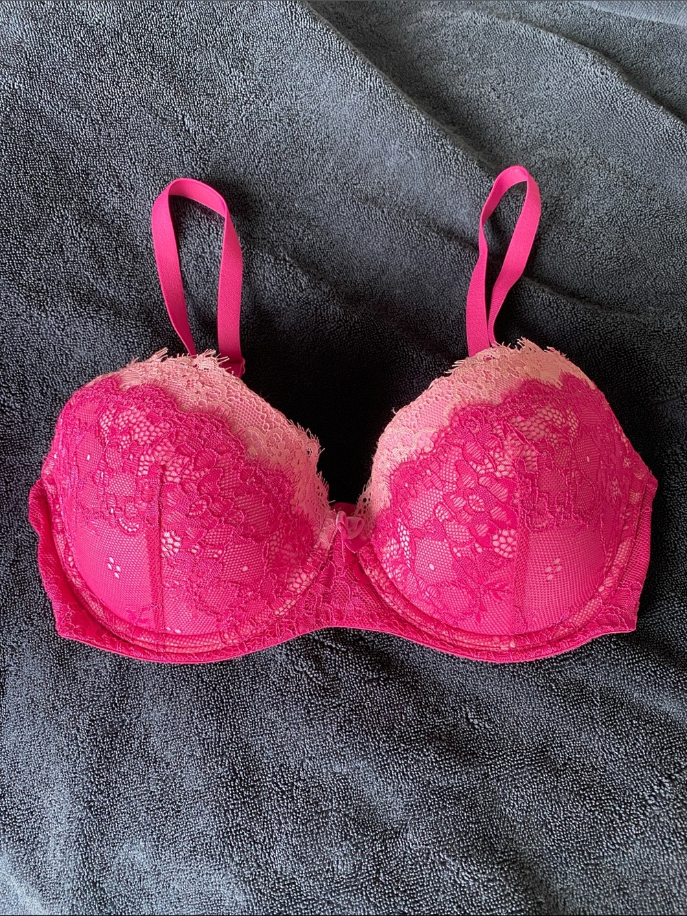 Adore Me Lace Push-Up Bra - Hot Pink